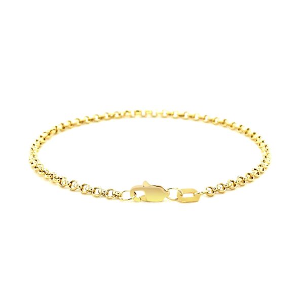 14k Yellow Gold Rolo Bracelet  (2.50 mm) - Image 3