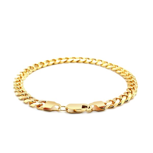 14k Yellow Gold Solid Miami Cuban Bracelet (6.00 mm) - Image 3