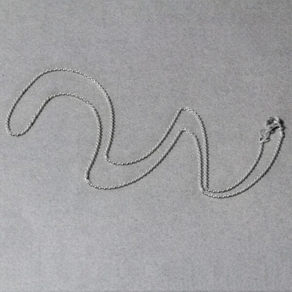 14k White Gold Round Cable Link Chain (1.10 mm) - Image 5