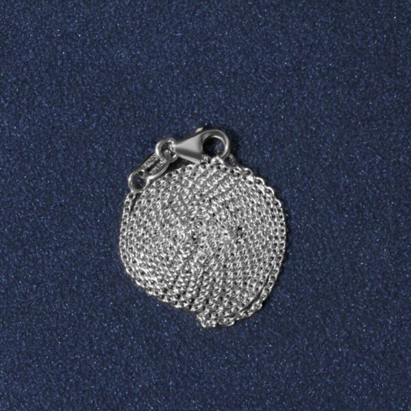 14k White Gold Round Cable Link Chain (1.10 mm) - Image 6