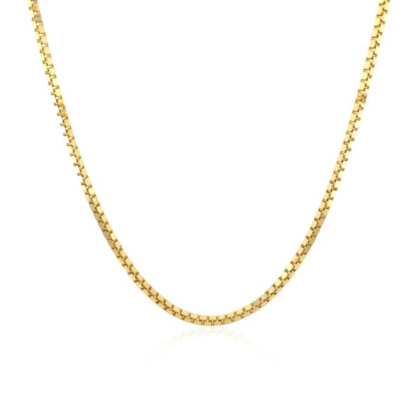 14k Yellow Gold Classic Box Chain (1.4 mm) - Image 2