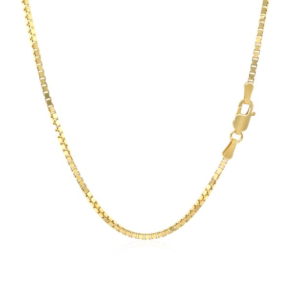 14k Yellow Gold Classic Box Chain (1.4 mm) - Image 3