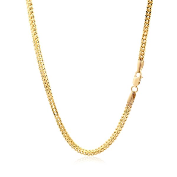 14k Yellow Gold Light Weight Wheat Chain (3.20 mm) - Image 3