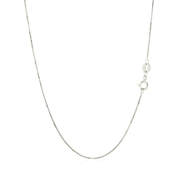 10k White Gold Classic Box Chain (0.60 mm) - Image 3