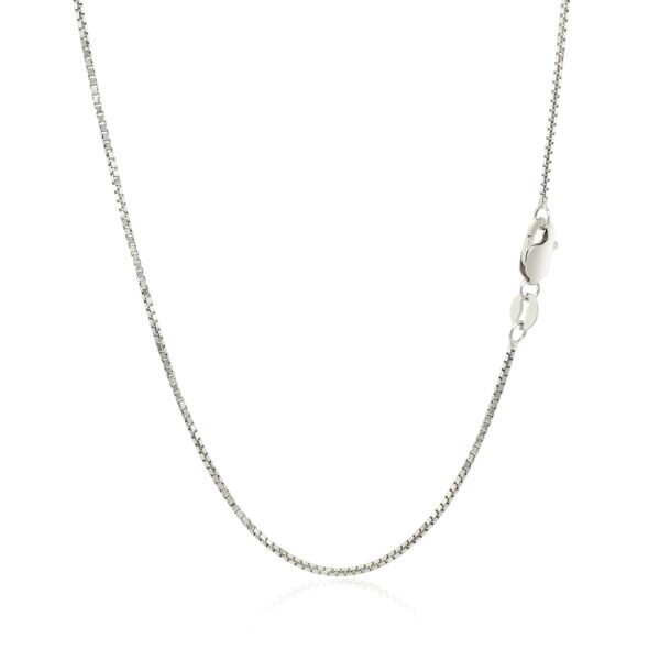 14k White Gold Octagonal Box Chain (1.00 mm) - Image 3
