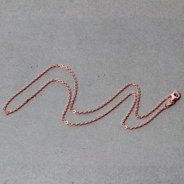 18k Rose Gold Round Oval Link Chain (1.50 mm) - Image 5