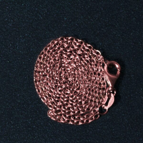 18k Rose Gold Round Oval Link Chain (1.50 mm) - Image 6