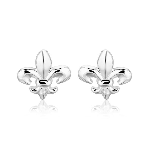 Sterling Silver Fluer De Lis Earrings