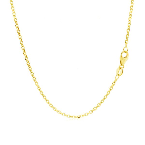 14k Yellow Gold Adjustable Cable Chain (1.50 mm) - Image 2