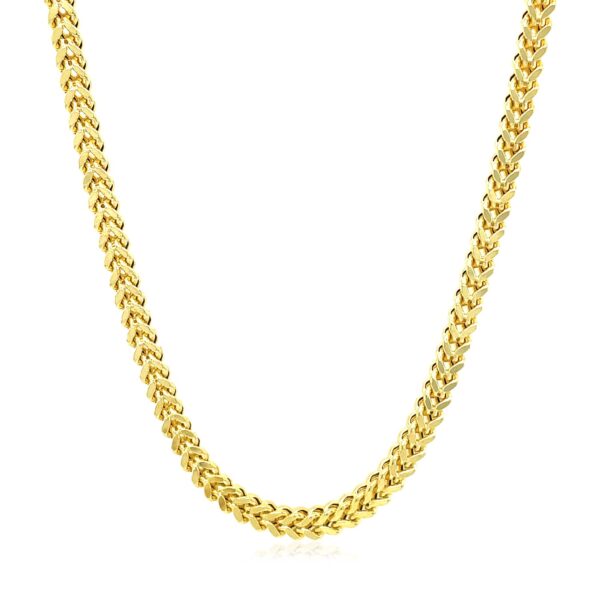 14k Yellow Gold Square Franco Chain (3.00 mm) - Image 2