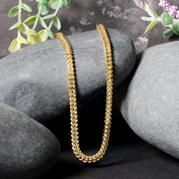 14k Yellow Gold Square Franco Chain (3.00 mm) - Image 3