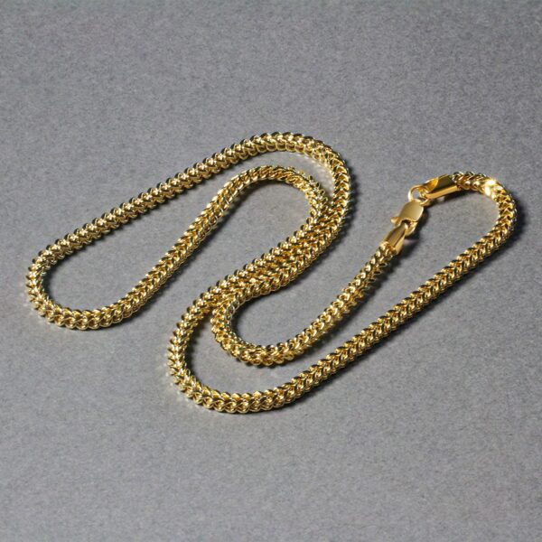 14k Yellow Gold Square Franco Chain (3.00 mm) - Image 4
