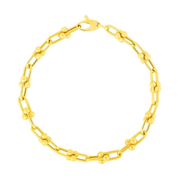 14k Yellow Gold 7 1/2 inch Jax Chain Bracelet (4.00 mm) - Image 2