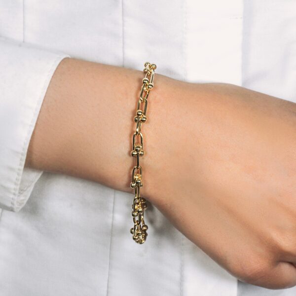 14k Yellow Gold 7 1/2 inch Jax Chain Bracelet (4.00 mm) - Image 3