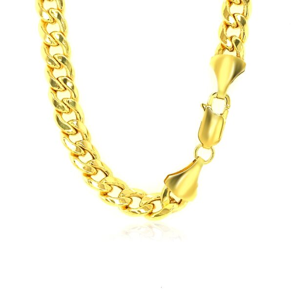 10k Yellow Gold Light Miami Cuban Chain (7.00 mm) - Image 6
