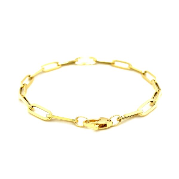 14K Yellow Gold Bold Paperclip Chain Bracelet (4.20 mm) - Image 2