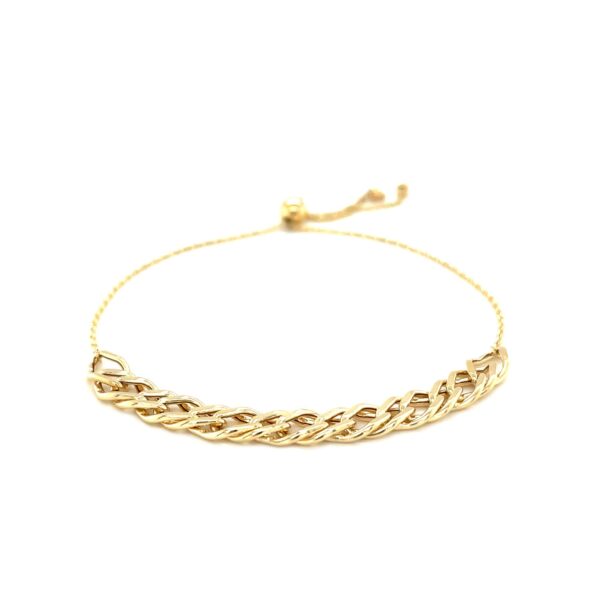 Adjustable Chain Bracelet in 14k Yellow Gold (5.00 mm) - Image 2
