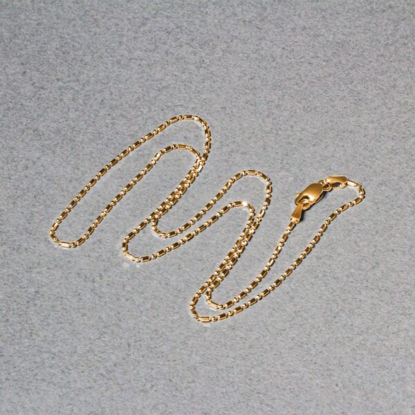 14k Yellow Gold Diamond-Cut Bead Chain (0.90 mm) - Image 6