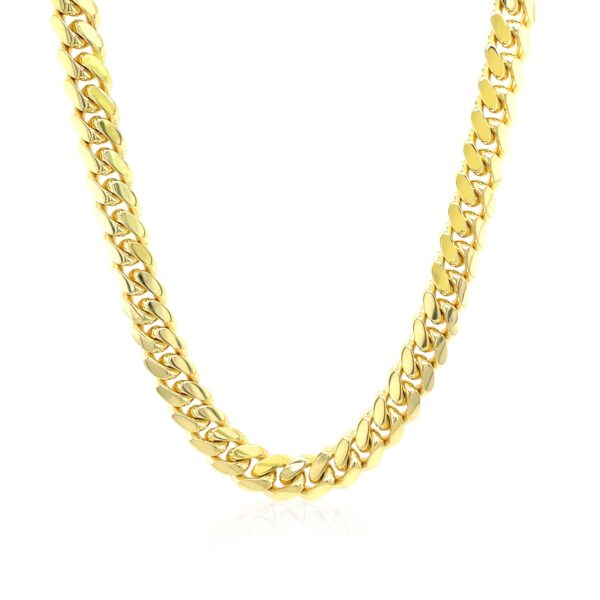 10k Yellow Gold Classic Miami Cuban Solid Chain (6.10 mm) - Image 2
