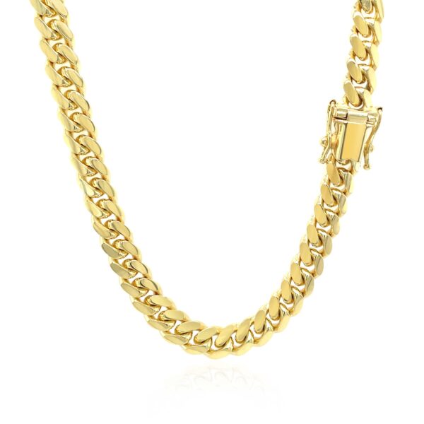 10k Yellow Gold Classic Miami Cuban Solid Chain (6.10 mm) - Image 3