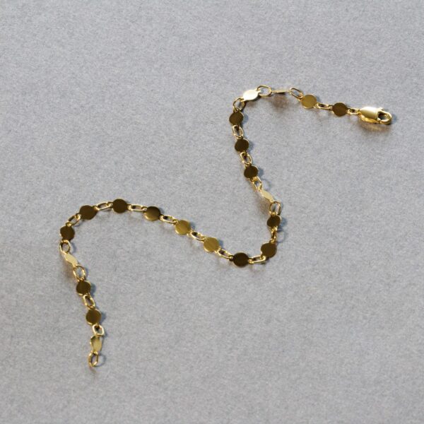 14k Yellow Gold Bracelet with Polished Circles (3.90 mm) - Image 2