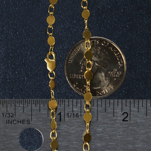 14k Yellow Gold Bracelet with Polished Circles (3.90 mm) - Image 3
