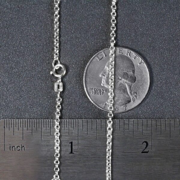 14k White Gold Rolo Chain (1.90 mm) - Image 6