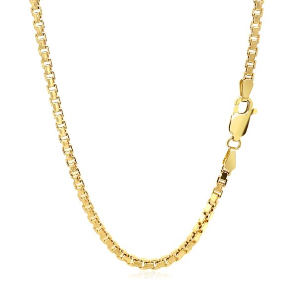 14k Yellow Gold Semi Solid Box Chain (2.5 mm) - Image 3