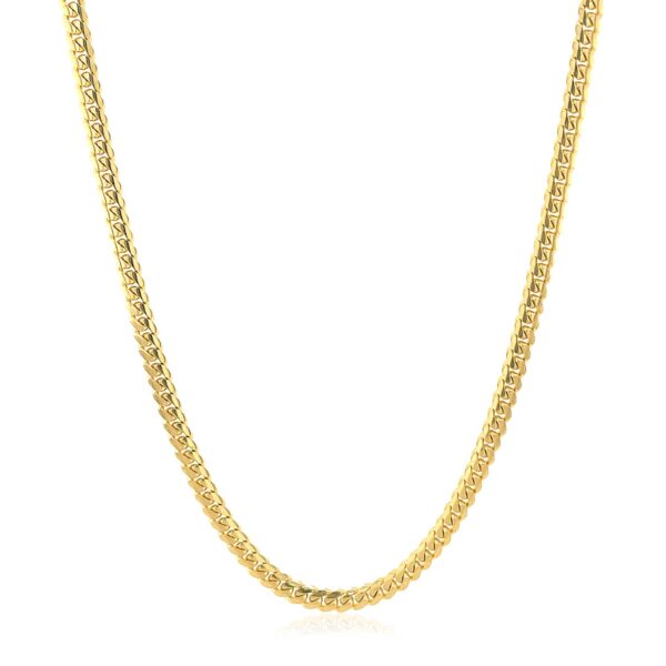14k Yellow Gold Classic Solid Miami Cuban Chain (2.60 mm) - Image 2