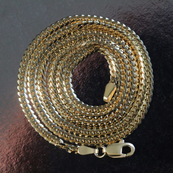 14k Yellow Gold Classic Solid Miami Cuban Chain (2.60 mm) - Image 6