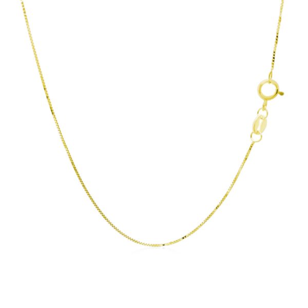 14k Yellow Gold Adjustable Box Chain (0.60 mm) - Image 3