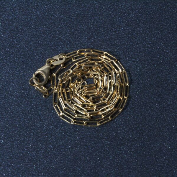 14K Yellow Gold Fine Paperclip Chain (1.50 mm) - Image 6