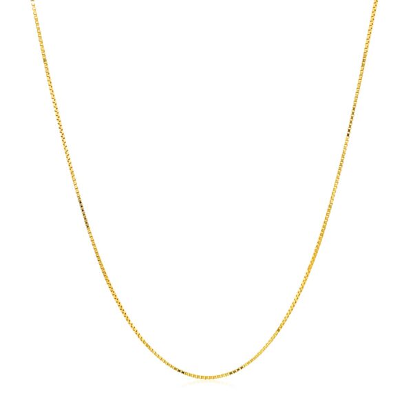 Double Extendable Box Chain in 14k Yellow Gold (0.51 mm) - Image 2
