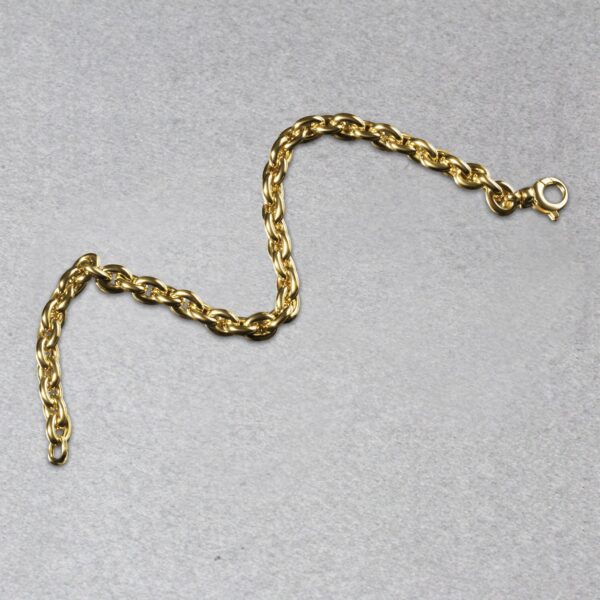 14k Yellow Gold Polished Oval Link Bracelet (6.20 mm) - Image 2