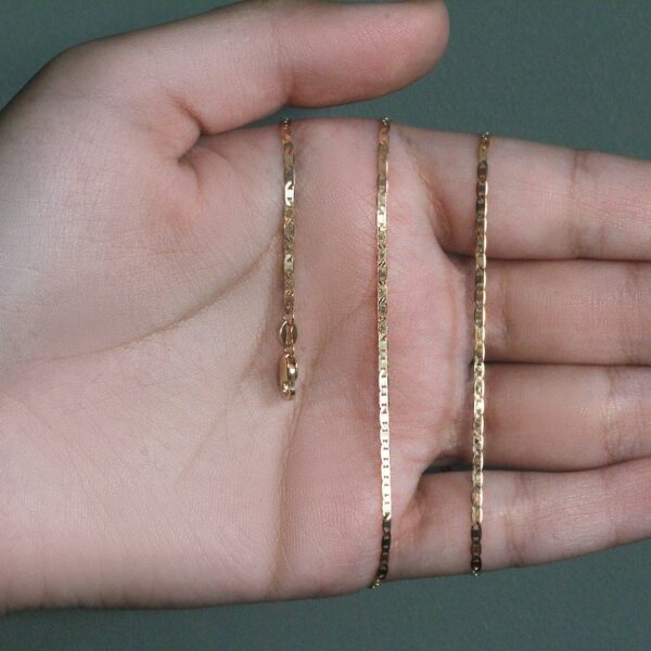 10k Yellow Gold Mariner Link Chain (1.70 mm) - Image 4