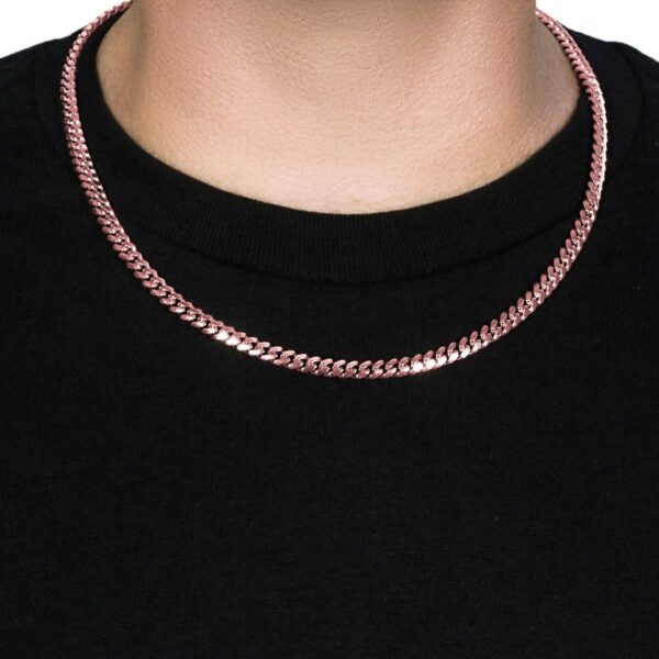 14k Rose Gold Classic Miami Cuban Solid Chain (6.10 mm) - Image 3