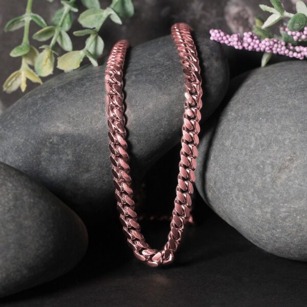 14k Rose Gold Classic Miami Cuban Solid Chain (6.10 mm) - Image 5