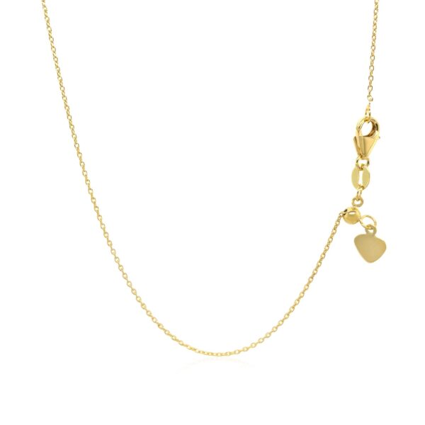 Adjustable Cable Chain in 14k Yellow Gold (0.97 mm) - Image 3