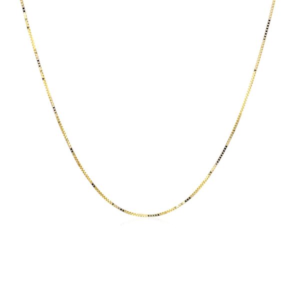 14k Yellow Gold Classic Box Chain (0.45 mm) - Image 2