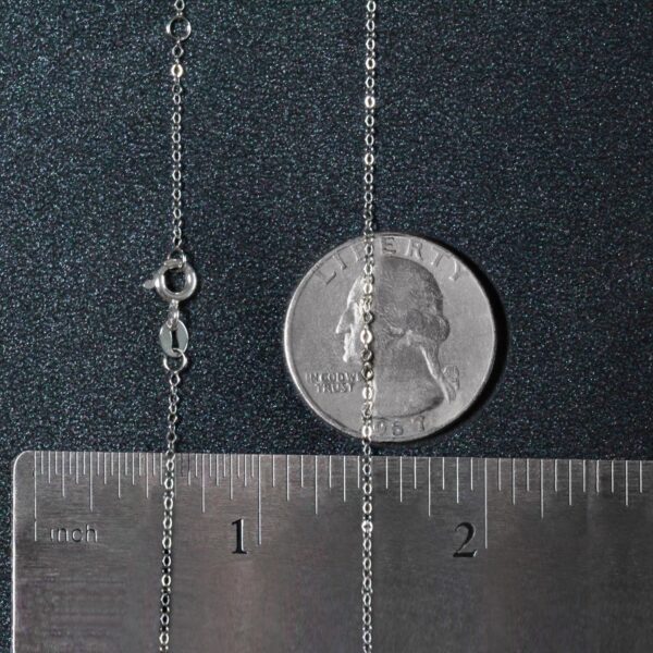 Double Extendable Piatto Chain in 14k White Gold (1.30 mm) - Image 5