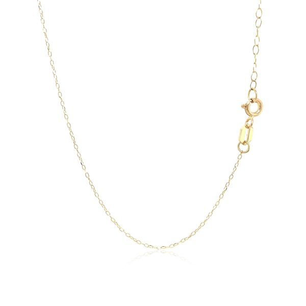 14k Yellow Gold Necklace with Dog Paw Print Symbol in Mother of Pearl - Image 3