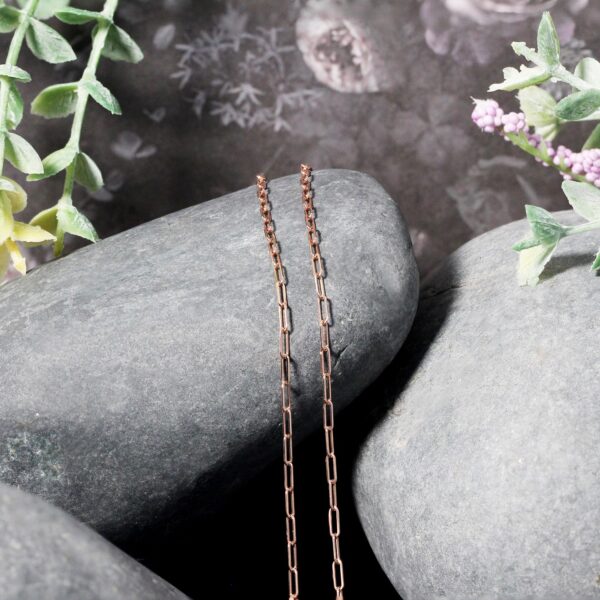 14k Rose Gold Adjustable Paperclip Chain (1.50 mm) - Image 3