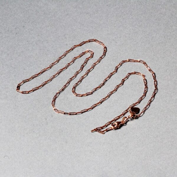 14k Rose Gold Adjustable Paperclip Chain (1.50 mm) - Image 4