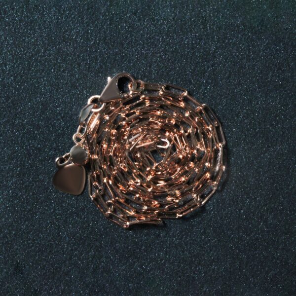 14k Rose Gold Adjustable Paperclip Chain (1.50 mm) - Image 5