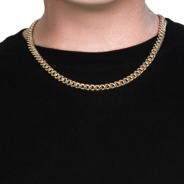 10k Yellow Gold Light Miami Cuban Chain (8.00 mm) - Image 3
