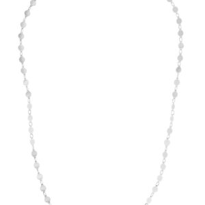14k White Gold Necklace with Polished Circles