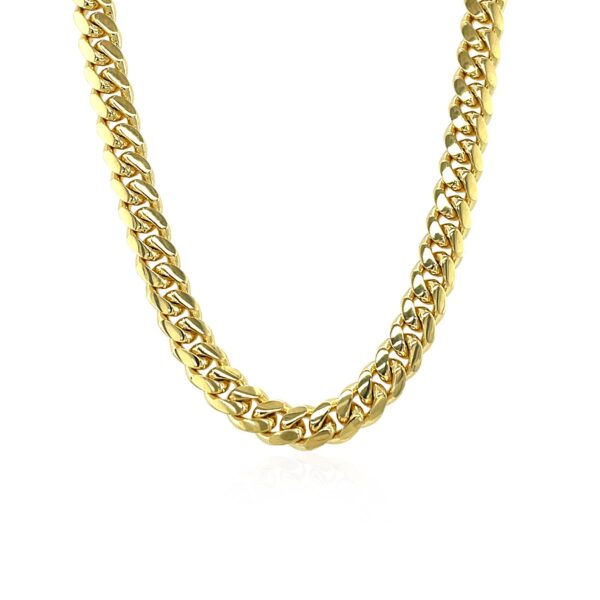 14k Yellow Gold Classic Miami Cuban Solid Chain (4.90 mm) - Image 2