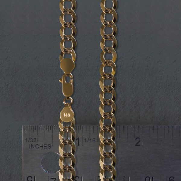 14k Two Tone Gold Pave Curb Chain (4.60 mm) - Image 6