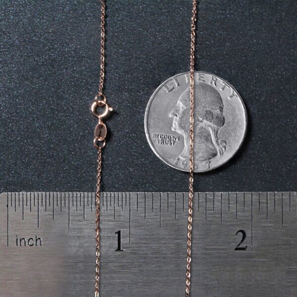 14k Rose Gold Polished Mini Heart Necklace - Image 4