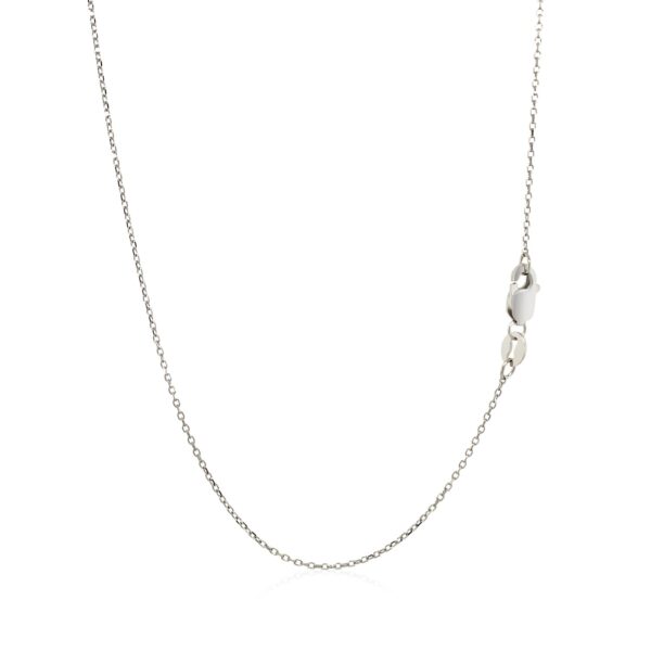 14k White Gold Bar Pendant with Diamonds - Image 3